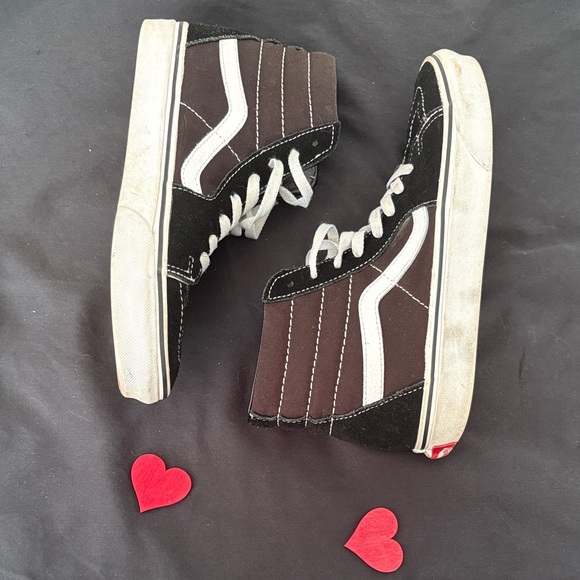 Vans Women's Black and White High-Top Sneakers - Picture 5 of 8